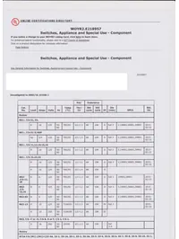 UL component certification for switches, file E218957 — supplier-held, full copy under NDA