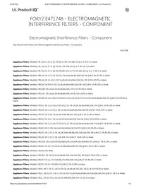 UL component certification for EMI filters, file E471748 — supplier-held, full copy under NDA